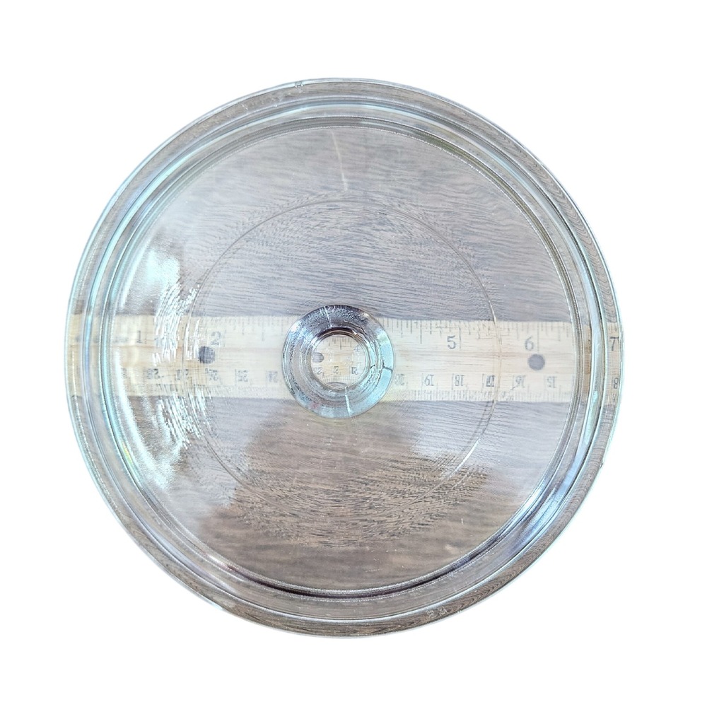 PYREX P-83-C Clear Glass‎ Round Casserole Lid Replacement 7 Inch Vintage USA